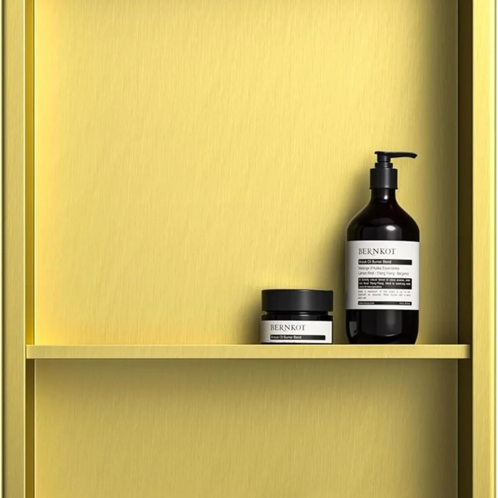 Gold Over-Mounted Bath Storage Niche